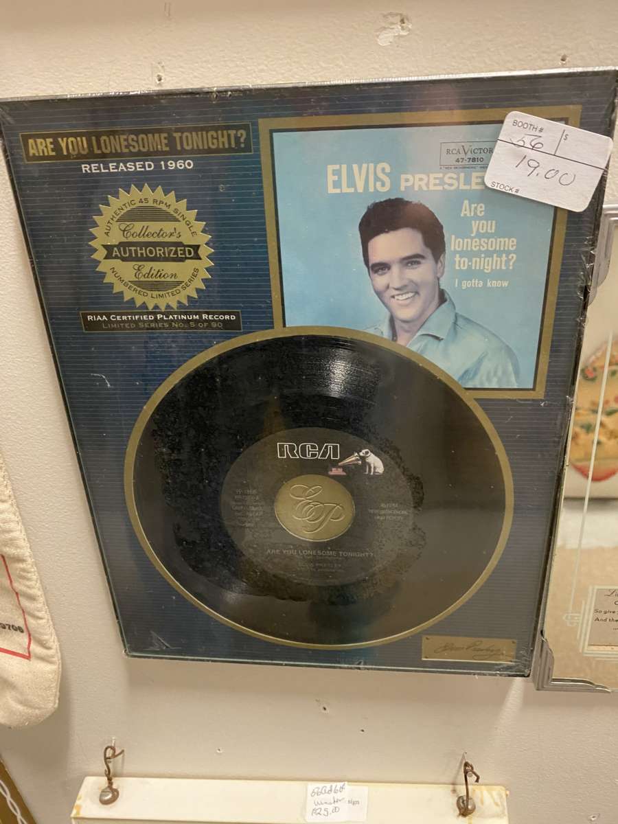 ELVIS PRESLEY FRAMED RECORD – Antique Warehouse