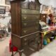 $325 Red & Ochre grain painted blanket chest by #26 D&D